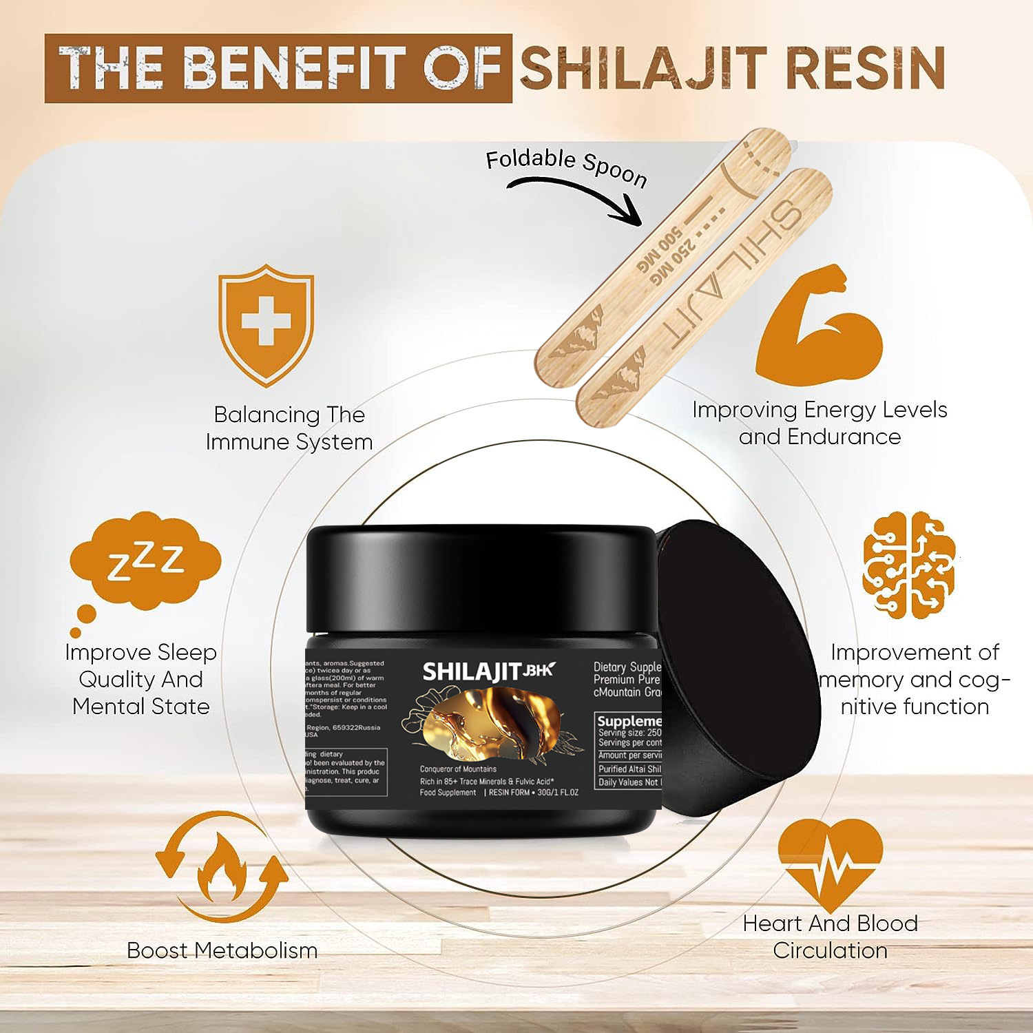 跨境100%高纯Pure Himalayan Shilajit resin喜来芝膏专供 50g