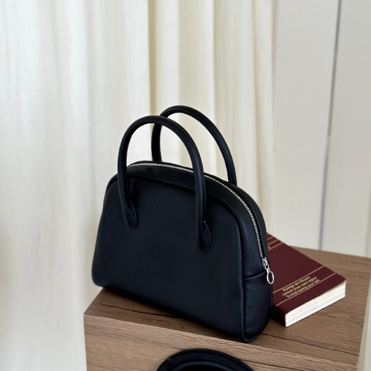 Genuine Top Grain Cowhide Leather Shell Bag For Women, Japanese Classic Aeta Boston Handbag Soft Leather 2024 - Thumbnail 2