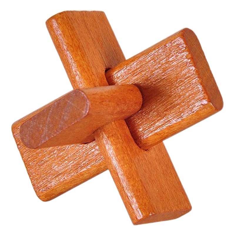 Juguetes de inteligencia educativos de madera para adultos juguetes clásicos Kong Ming Lock Luban Lock Kong Ming traje de madera en caja de seis piezas