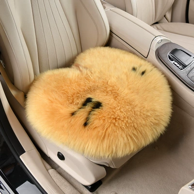 Plush Real Fur One-piece – Wool pad - little-orange-square-mat-1-piece
