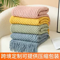 Must-have for late summer 2026|recommended scandinavian style grids knitted blanket (machine washable and good-looking)