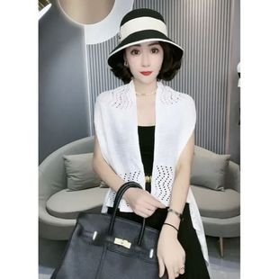 [29.94 Yuan Grabbed 600 Pieces, Grabbed and Restored 49.9 Yuan] Shake Tone with Grid Knitted Vest Shawl Summer
