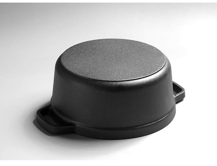 European Style Cast Iron Bread Pan With Double Handles Deepened_voghion.com
