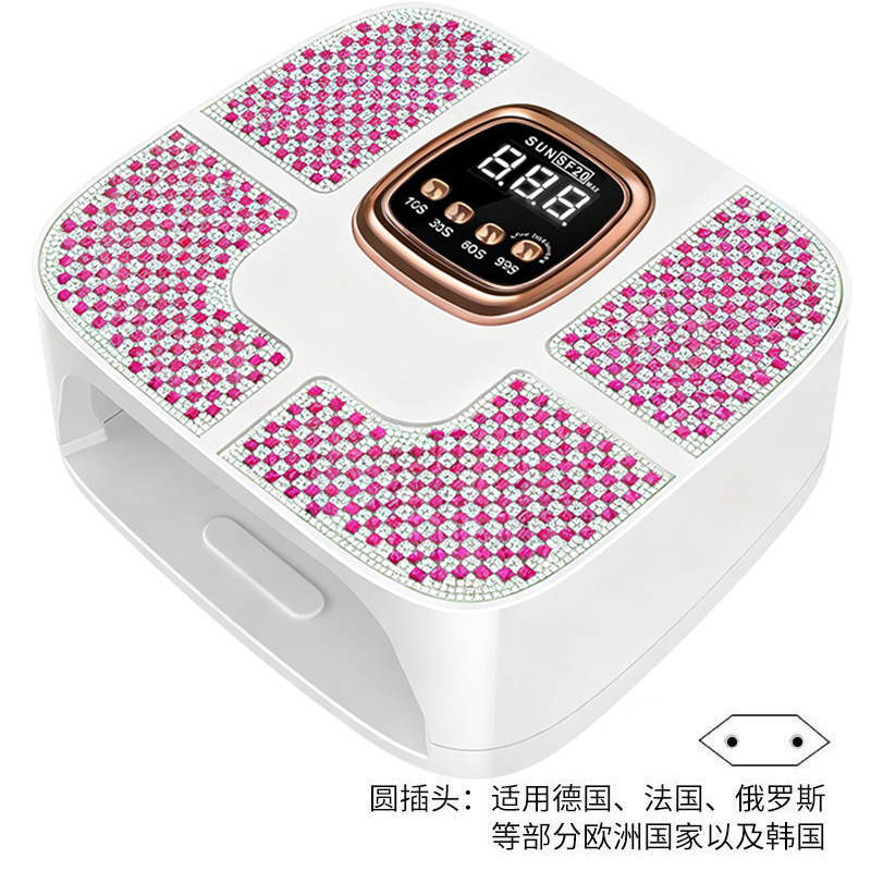 160W alta potencia manicure lámpara diámetro de alta calidad manicure luz de terapia de almacenamiento inteligente inducción manicure pegamento lámpara de horneado manicure