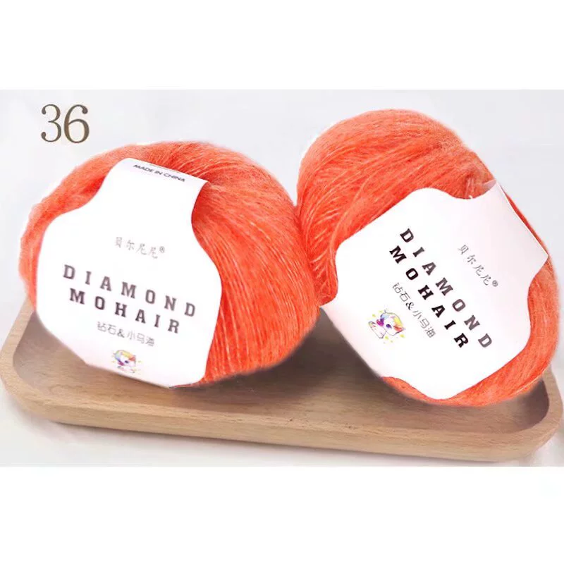 Diamond Pony: шарф и клубок пряжи Diamond Mohair, ручная работа, бренд 贝尔尼尼, разнообразные конфигурации