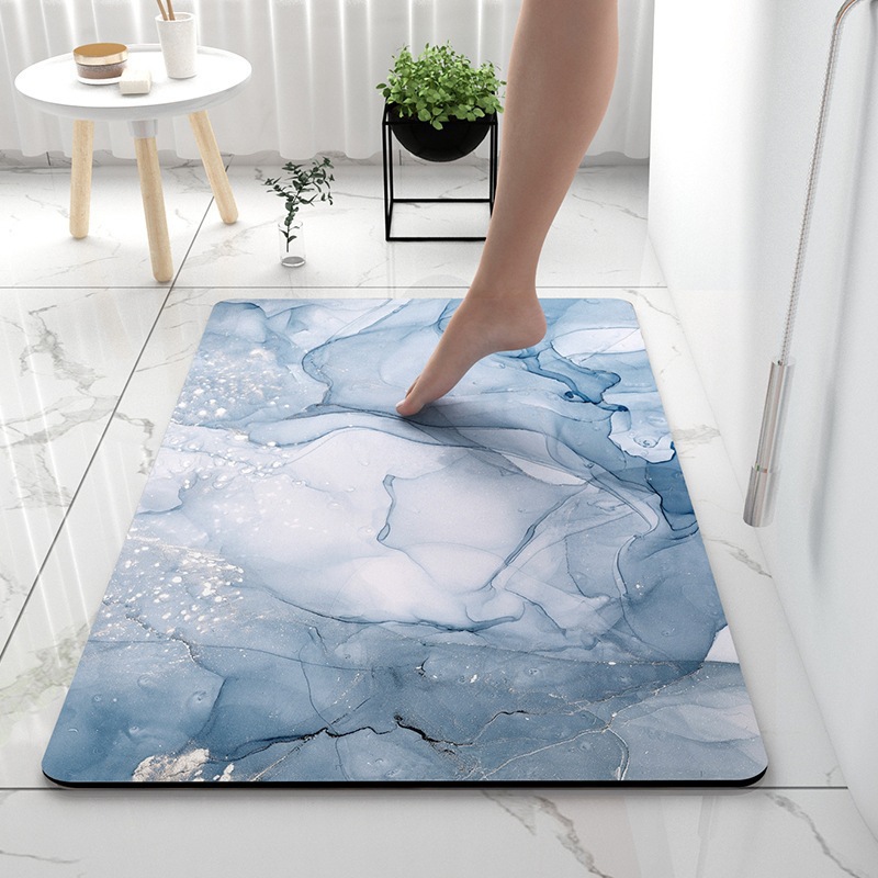 Baño de barro de diatomeas absorción de agua suelo blando de baño de barro de diatomeas puerta de baño anti-deslizante cojín de pies secos rápidos