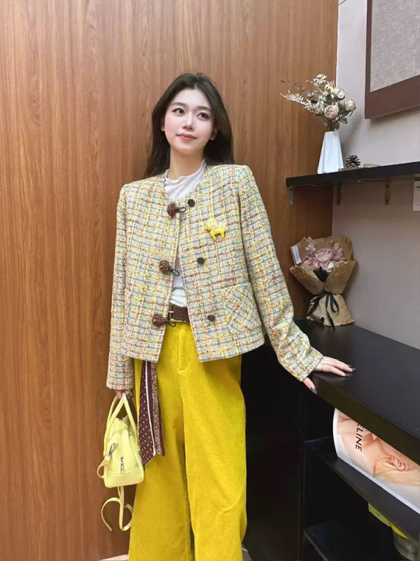 粗花呢名媛小香风外套女欧洲站2025年秋季新款休闲百搭减龄上衣潮|undefined