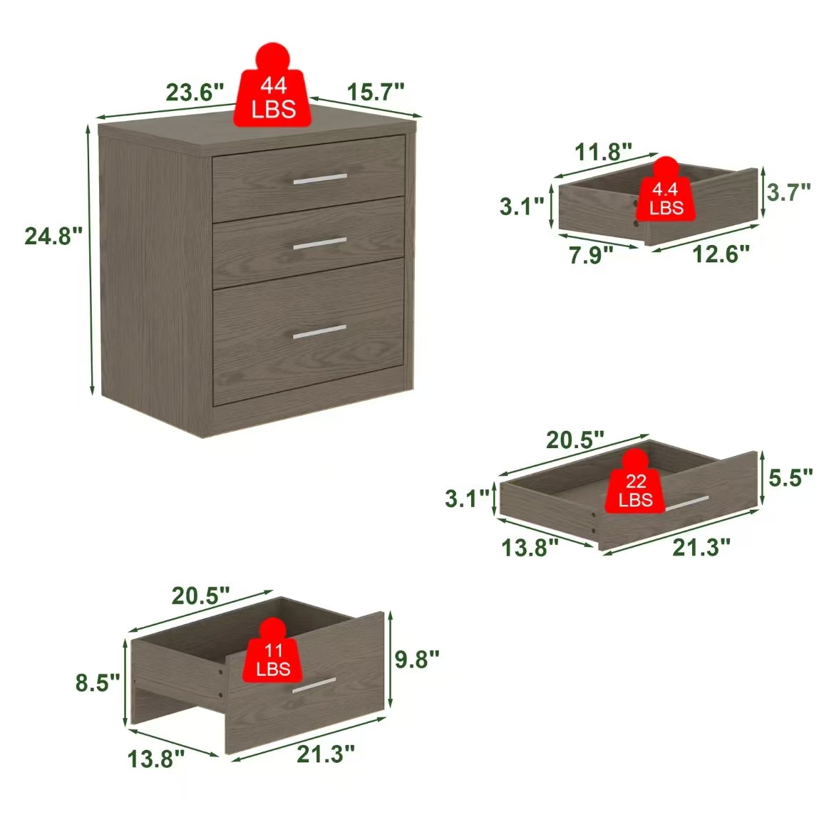 Nuevo comercio exterior con dos cajones ocultos mesas de cabecera pequeñas, mesas de cabecera de dormitorio modernas medievales,