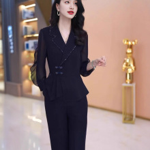 中年妈妈春装套装2025新款中老年夏季雪纺衬衫阔太太七分袖上衣女