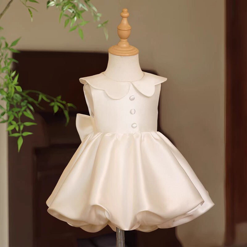 Baby Girl's One-Year-Old Formal Dress, Children's Birthday Party Dress, Little Girl's Dress, Flower Girl Wedding Princess Dress