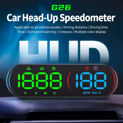 New G26 HD Universal Car HUD |   GPS Multifunction Speedometer