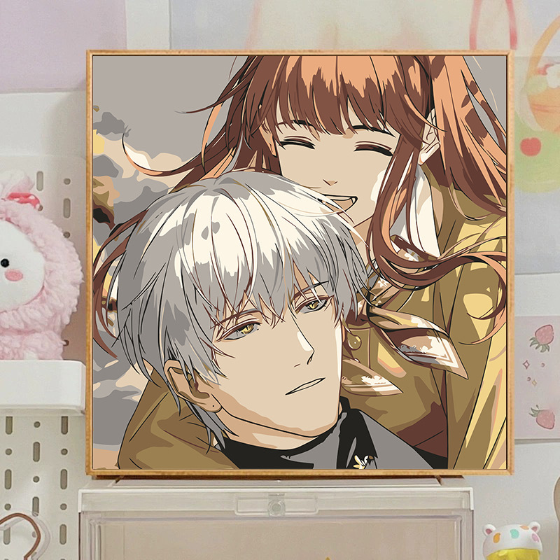 コナンデジタル油絵DIY手塗り怪盗キッドアニメアクリルメーカー卸売装飾画|undefined