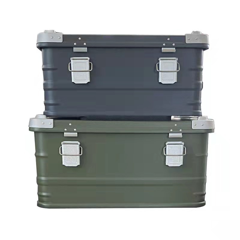 アウトドアキャンプ用品収納ボックス、ピクニック用アルミ合金大型収納ボックス、車載荷物ボックス、車載収納ボックス