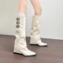 秋冬尖头新款高筒骑士靴