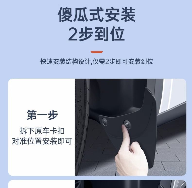 Suitable for Tesla Fender Modely New Version Fender Front and Rear Wheel Mudguard Protective Accessories