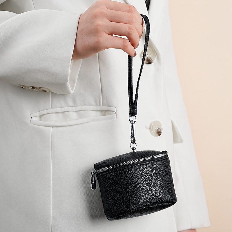 Mini damas de piel suave lichi cuadrado cuerdas pequeñas bolsas de cambio creativas de piel suave lápiz labial pequeños objetos