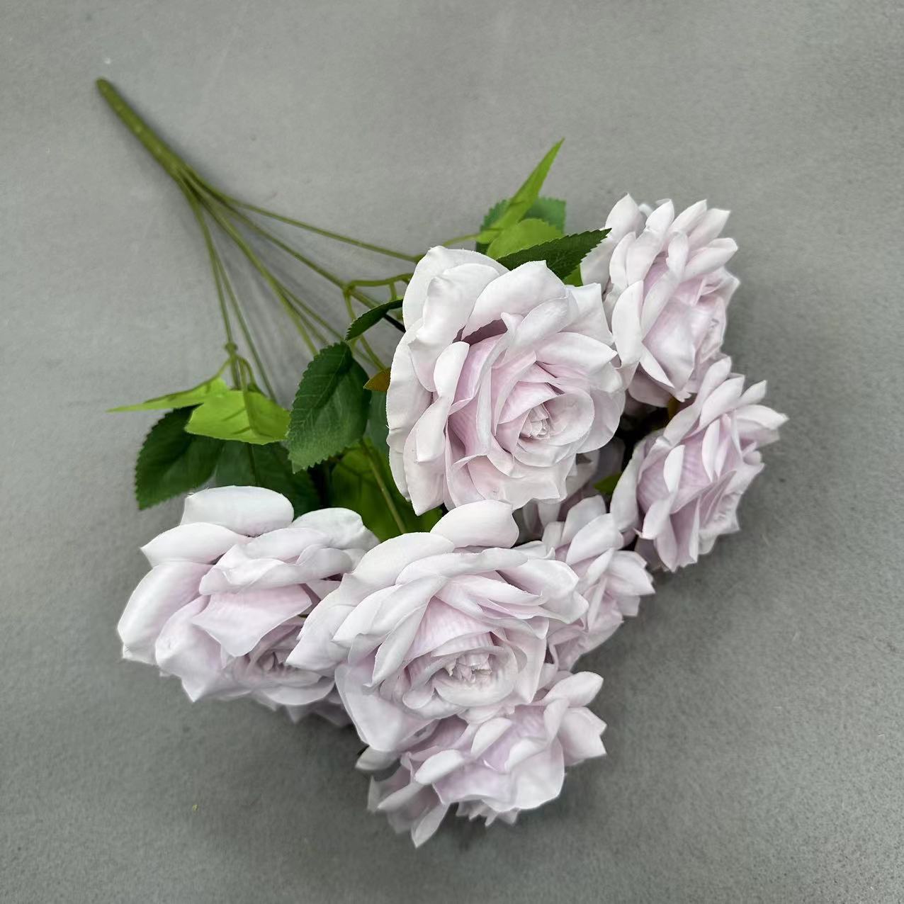 Ramo de Rosas Artificiales 9 Cabezas de Seda Decorativo para Bodas