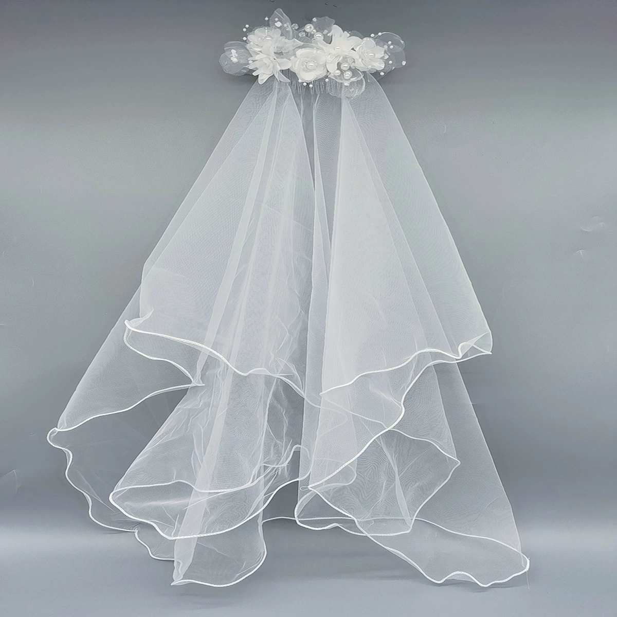 White hair accessory for bride from pearl, for bridesmaid