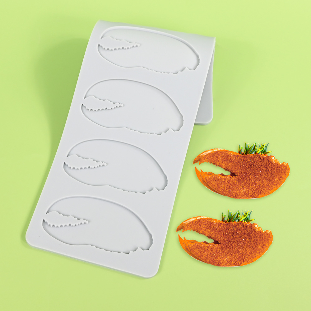 Ocean series cangrejo cangrejo hueso de pescado fondant cojín de encaje pulpo ostras plato frío molde de silicona decorativo