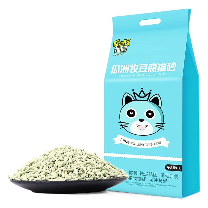 Tofu arena para gatos de carbón de bambú sabor de carbón activado desodorante libre de polvo inodoro casi 6L2mm partículas finas gato suministros al por mayor