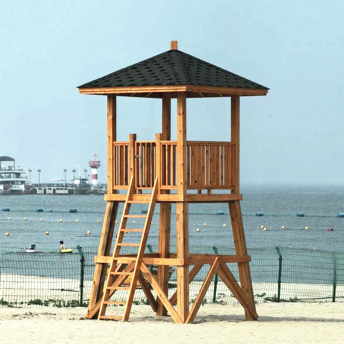Антикоррозийная деревянная смотровая площадка Культурная достопримечательность Пляжная смотровая башня