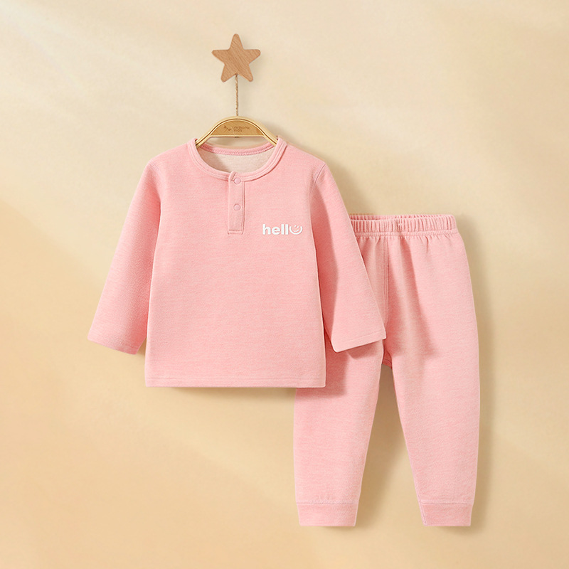 Primavera, otoño, invierno, ropa caliente para niños, pijamas para niños, ropa interior para bebés