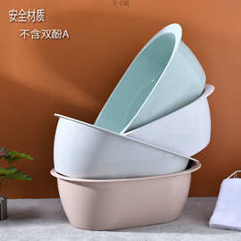 婴儿洗澡盆坐躺两用儿洗头全身洗澡桶大号宝宝椭圆形浴盆儿童跨境