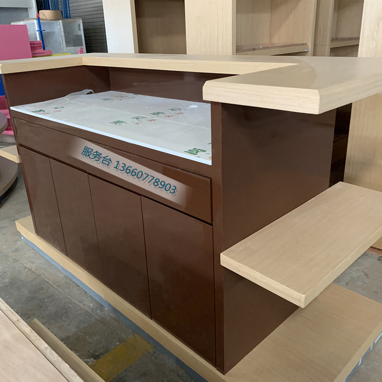 展柜厂生产木质玻璃展示柜超市柜台高质量烤漆陈列展柜