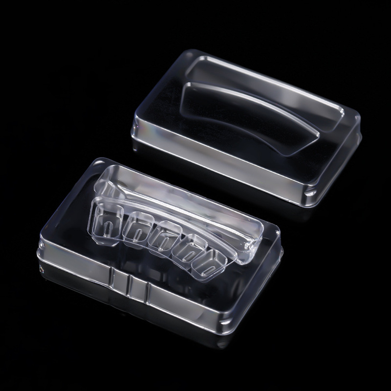 Nail Art Blister Square Fake Nail Blister Transparent Pet Blister Buckle Cover Fan-Shaped Disposable Nail Manicure Bag