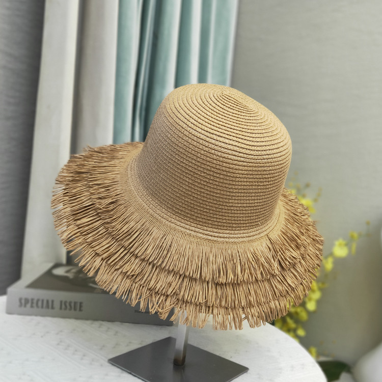 Women's Simple Style Classic Style Solid Color Flat Eaves Straw Hat display picture 5