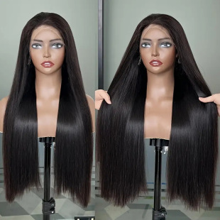 A Human Hair Wig Raw Double Drawn Bone Straight Human Hair Wig