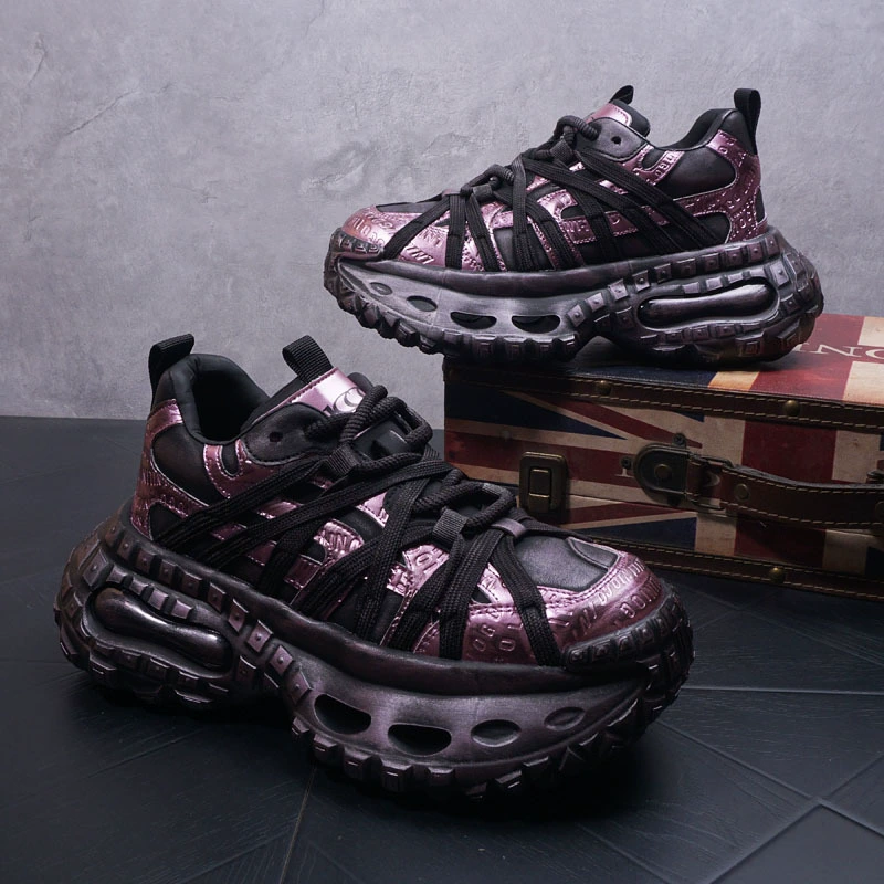 Обувь папы для мужчин с толстой подошвой для повышения внутренней обуви