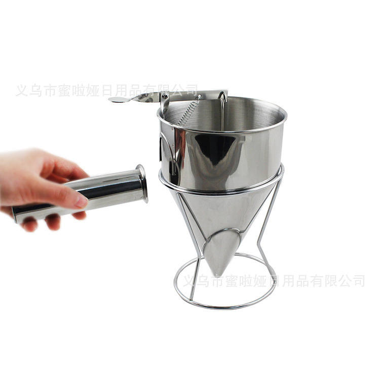 Embudo de bolas de pescado de acero inoxidable desmontable con mango transfronterizo 1.2L pulpo bola pequeña herramienta de cocina máquina de masa FCM