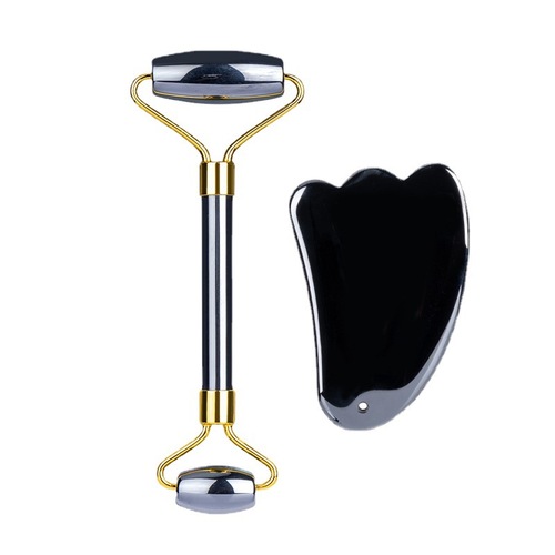 Terahertz energy stone facial massager scraping board mushroom head polycrystalline silicon ore massage stick live supply