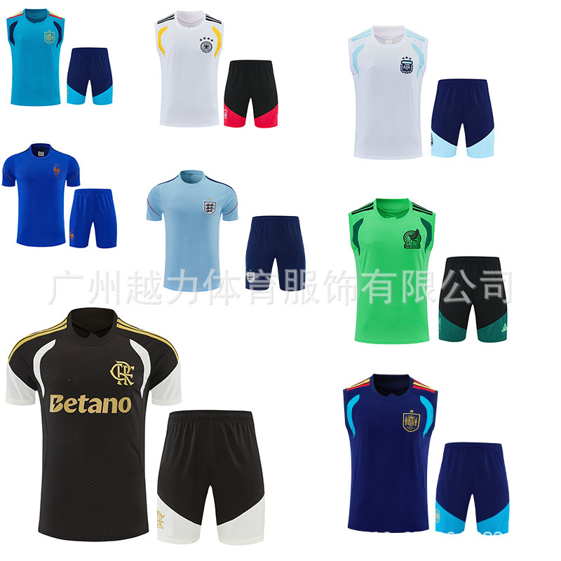 Cross-Border Hot Sale 25-26 Season New Football Vest Set Arsenal Brazil Argentina Mexico