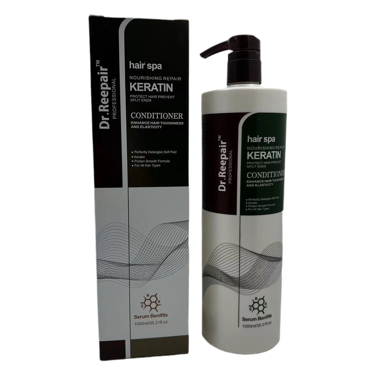 Lavado de queratina de comercio exterior, refrescante, anticaspa, control de aceite, champú hidratante, nutrición, mascarilla para el cabello flexible, acondicionador profesional