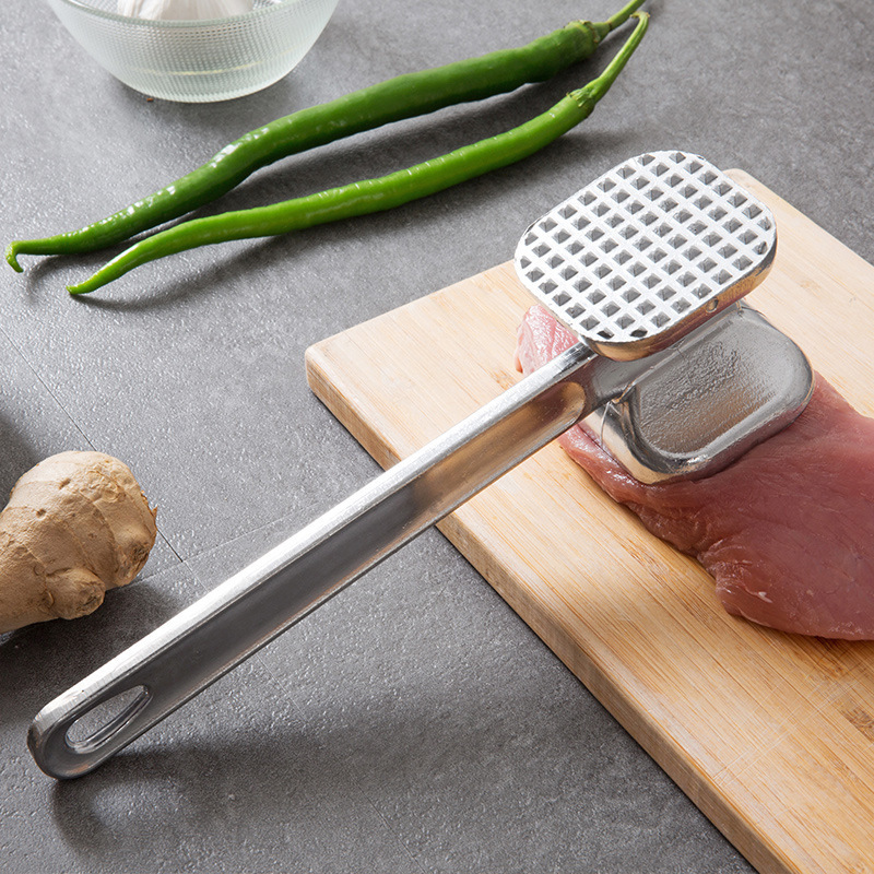 Martillo de carne de aleación de aluminio martillo de carne de filete martillo doméstico martillo de carne de carne de doble cara martillo de carne al por mayor