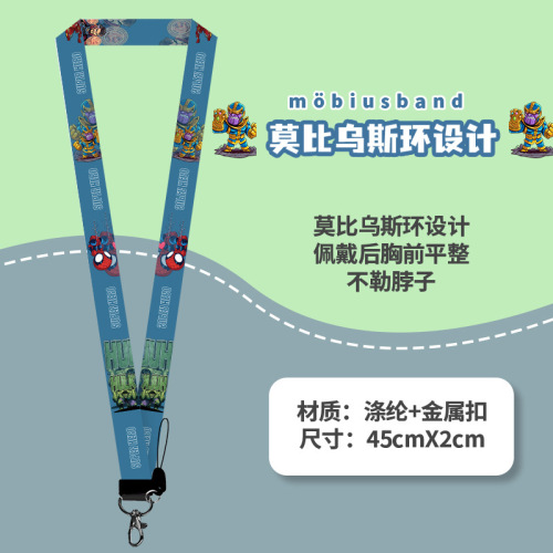 Student card holder with lanyard work pass meal card factory card holder hanging chest campus card ID holder cartoon wholesale
