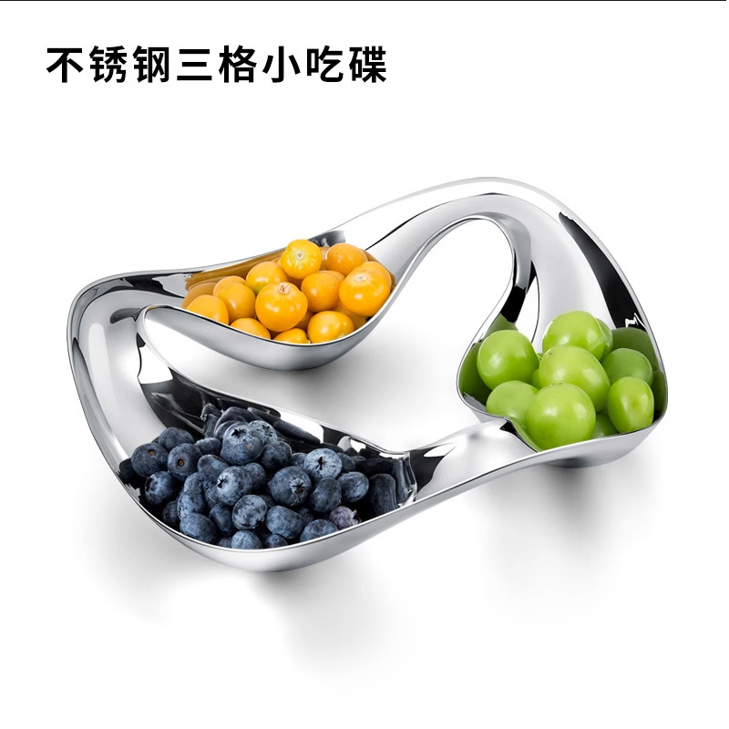 Snack Plate, Fruit Plate, Stainless Steel Nut Plate, Living Room Coffee Table Decoration Tray, Snack Tray, Stainless Steel Fruit Plate Snack Plate, Fruit Plate, Stainless Steel Nut Plate, Living Room Coffee Table Decoration Tray, Snack Tray, Stainless Steel Fruit Plate