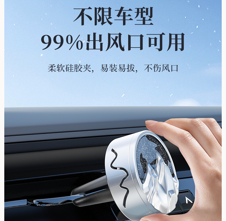 Wholesale 2025 car aromatherapy car pendant high-end car air outlet fragrance decorations lasting light fragrance ornaments