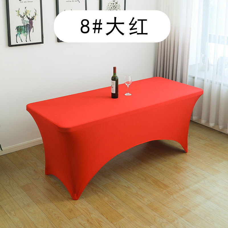 Cubierta de mesa elástica americana 4FT6FT para actividades de boda al aire libre Cubierta de mesa de cóctel de comercio exterior blanca y negra elástica rectangular