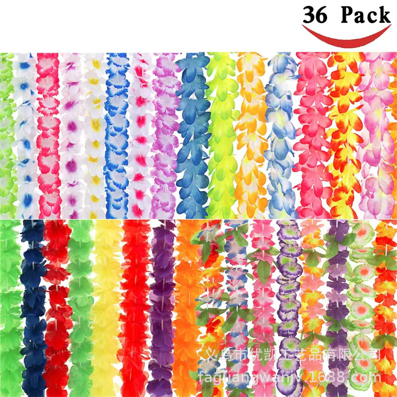 Guirnalda de fiesta hawaiana nueva combinación de combinación multicolor para fiestas de cumpleaños navideñas con guirnaldas de tela