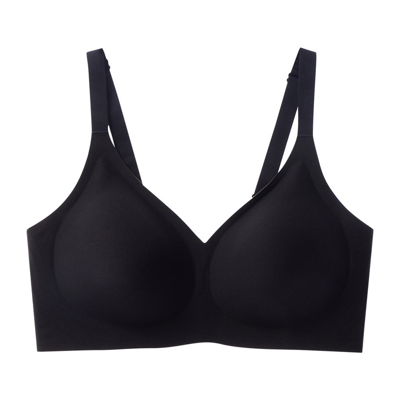 跨境外贸欧美大码聚拢收副乳无钢圈果冻胶内衣bra女无痕大胸文胸|undefined