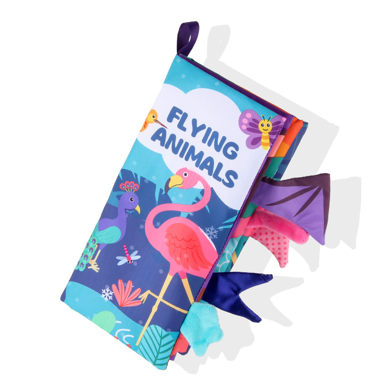 Libro de tela de mano del bebé con sonido no se puede arrancar del libro de tela chino e inglés del bebé juguetes educativos de educación temprana exportación transfronteriza image 10