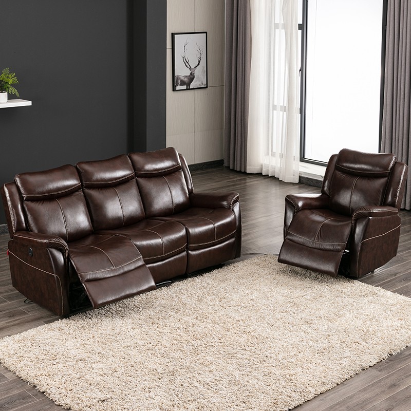 First-class space cabin sofa European-style lazy single leather tech fabric multi-functional smart furniture electric recliner