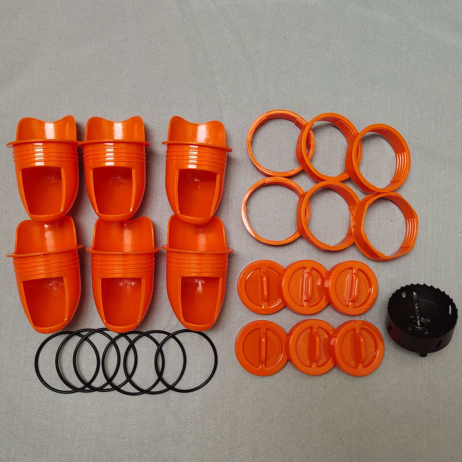 오렌지 6 + 1 (검정 고무 링 + 블랙홀 오프너)