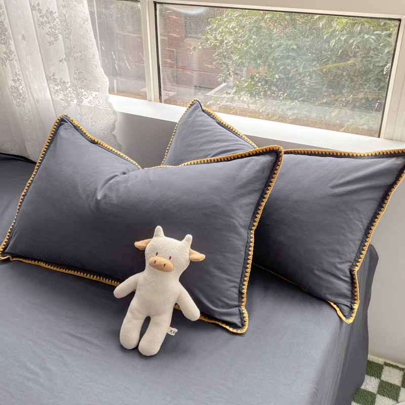Cotton 2025 nuevo estilo funda de almohada funda de almohada par hogar 100 almohada de algodón núcleo de almohada caja de forro individual hombre 3