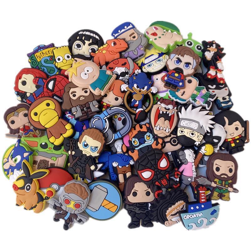 跨境亚马逊卡通洞洞鞋鞋花鞋扣PVC软胶鞋子装饰洞洞鞋DIY配饰配件