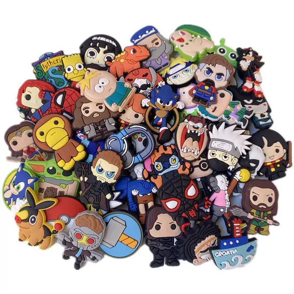 Cross-Border Amazon Cartoon Clog Shoe Charms Pvc Soft Rubber Shoe Decorations Clog DIY Accessories