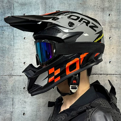 Helmet Motorcycle Helmet Full-Face Helmet for – Motosiklet kaskı (dəbilqə) - glossy-black-track-with-666-color-mirrors-and-free-gloves-and-mask-s